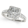 Platinum Halo Engagement Ring