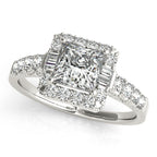 Platinum Halo Engagement Ring