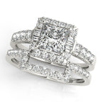 Platinum Halo Engagement Ring - Image 3