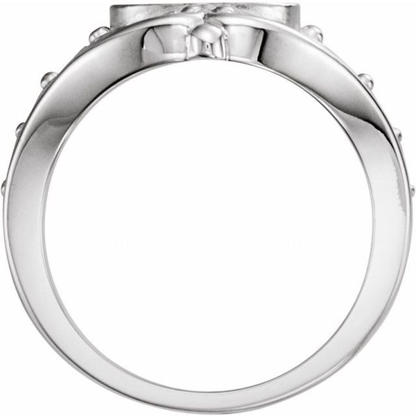 Oval Leaf Design Signet Ring - Image 2