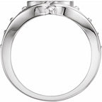 Oval Leaf Design Signet Ring - Image 2