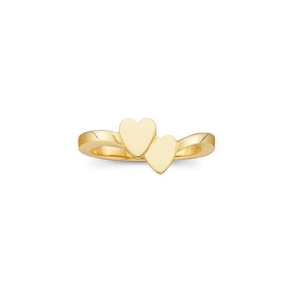 Double Heart Signet Ring