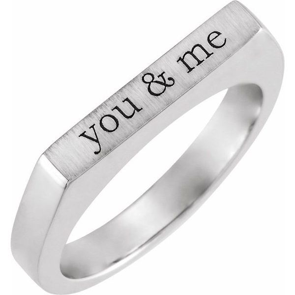 Engravable Stackable Ring - Image 2