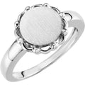 Round Scalloped Signet Ring
