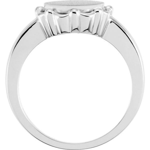 Round Scalloped Signet Ring - Image 2