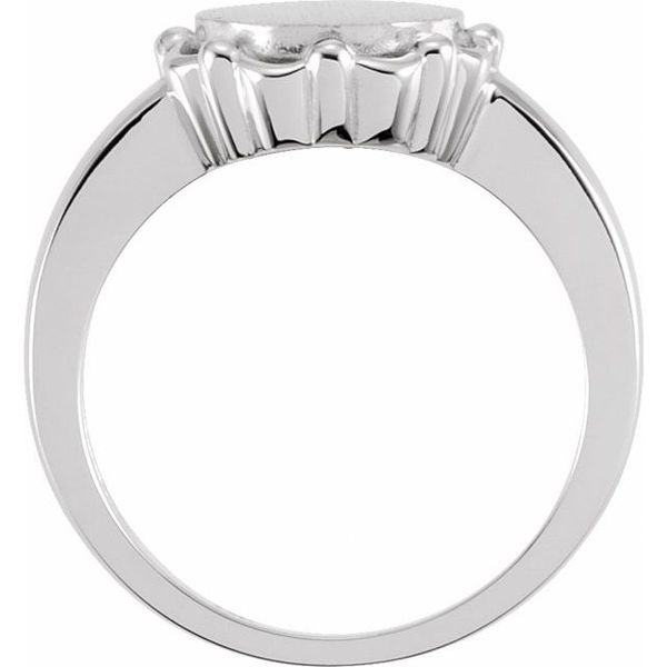 Round Scalloped Signet Ring - Image 4
