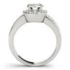 Platinum Round Halo Engagement Ring - Image 2