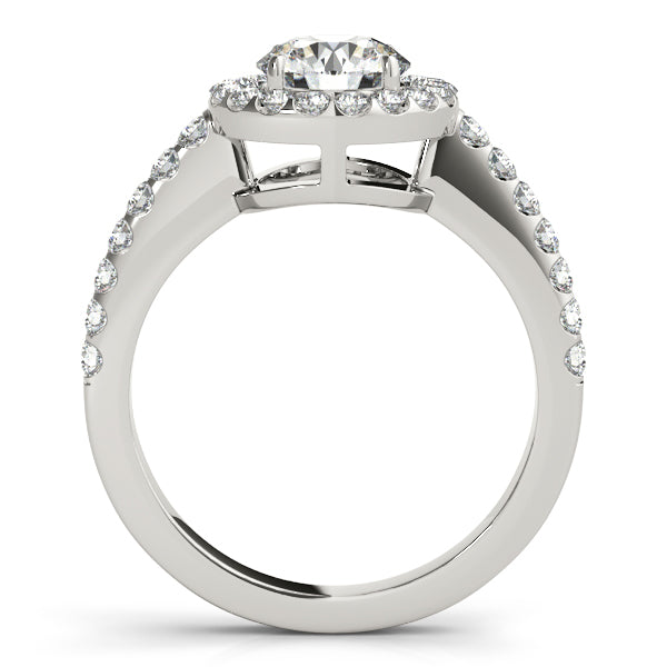 Platinum Round Halo Engagement Ring - Image 2