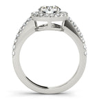 Platinum Round Halo Engagement Ring - Image 2
