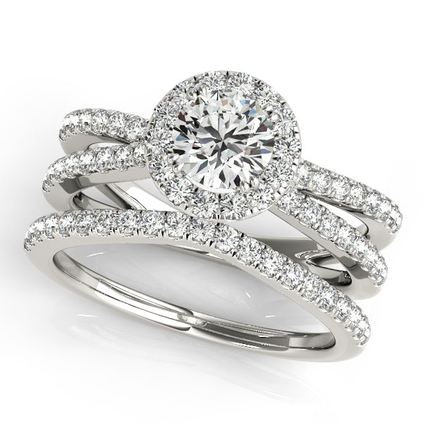 Platinum Round Halo Engagement Ring - Image 3