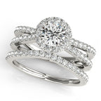 Platinum Round Halo Engagement Ring - Image 3