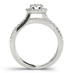 Platinum Round Halo Engagement Ring - Image 2