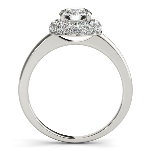 Platinum Round Halo Engagement Ring - Image 2