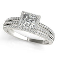 Platinum Halo Engagement Ring