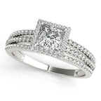Platinum Halo Engagement Ring