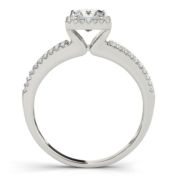 Platinum Halo Engagement Ring - Image 2
