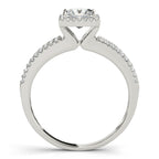 Platinum Halo Engagement Ring - Image 2