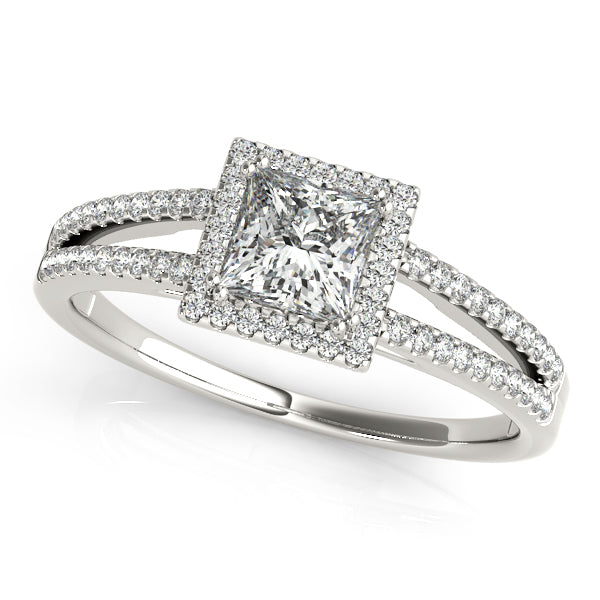 Platinum Halo Engagement Ring