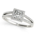 Platinum Halo Engagement Ring