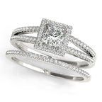 Platinum Halo Engagement Ring - Image 3