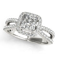 Platinum Halo Engagement Ring