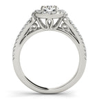 Platinum Round Halo Engagement Ring - Image 2
