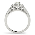 Platinum Round Halo Engagement Ring - Image 2