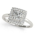 Platinum Halo Engagement Ring