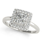 Platinum Halo Engagement Ring