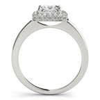 Platinum Halo Engagement Ring - Image 2