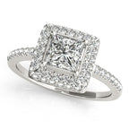 Platinum Halo Engagement Ring