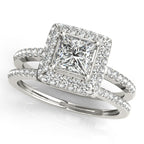 Platinum Halo Engagement Ring - Image 3