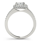 Platinum Halo Engagement Ring - Image 2