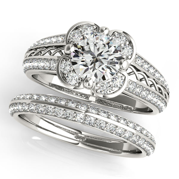 Platinum Round Halo Engagement Ring - Image 3