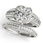 Platinum Round Halo Engagement Ring - Image 3