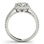 Platinum Round Halo Engagement Ring - Image 2