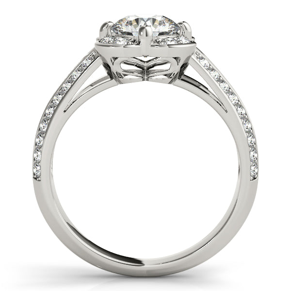 Platinum Round Halo Engagement Ring - Image 2
