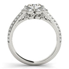 Platinum Round Halo Engagement Ring - Image 2