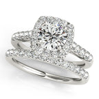 Platinum Round Halo Engagement Ring - Image 3