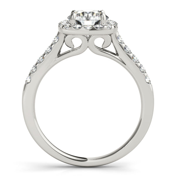 Platinum Round Halo Engagement Ring - Image 2