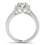 Platinum Round Halo Engagement Ring - Image 2