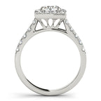 Platinum Round Halo Engagement Ring - Image 2