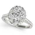 Platinum Round Halo Engagement Ring