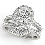 Platinum Round Halo Engagement Ring - Image 3