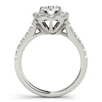 Platinum Round Halo Engagement Ring - Image 2