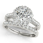 Platinum Round Halo Engagement Ring - Image 3