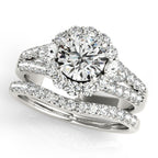 Platinum Round Halo Engagement Ring - Image 3