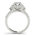 Platinum Round Halo Engagement Ring - Image 2