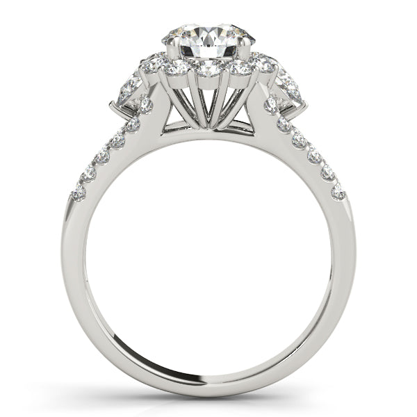 Platinum Round Halo Engagement Ring - Image 2
