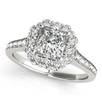Platinum Halo Engagement Ring